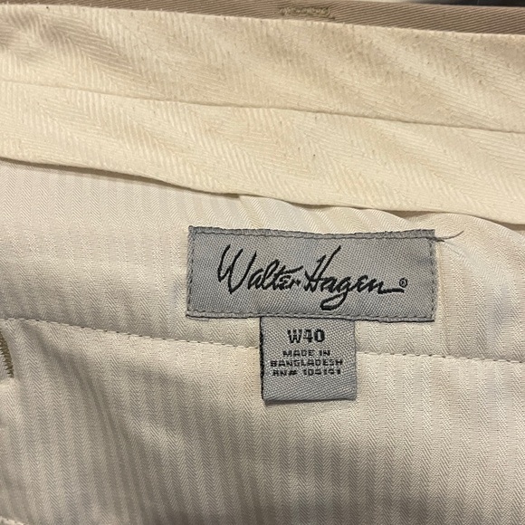 Walter Hagen Light Tan Flat Front Shorts - Picture 2 of 3